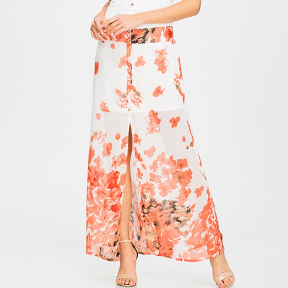 NEW floral print slit front backless axi dress - Picture 4 of 7